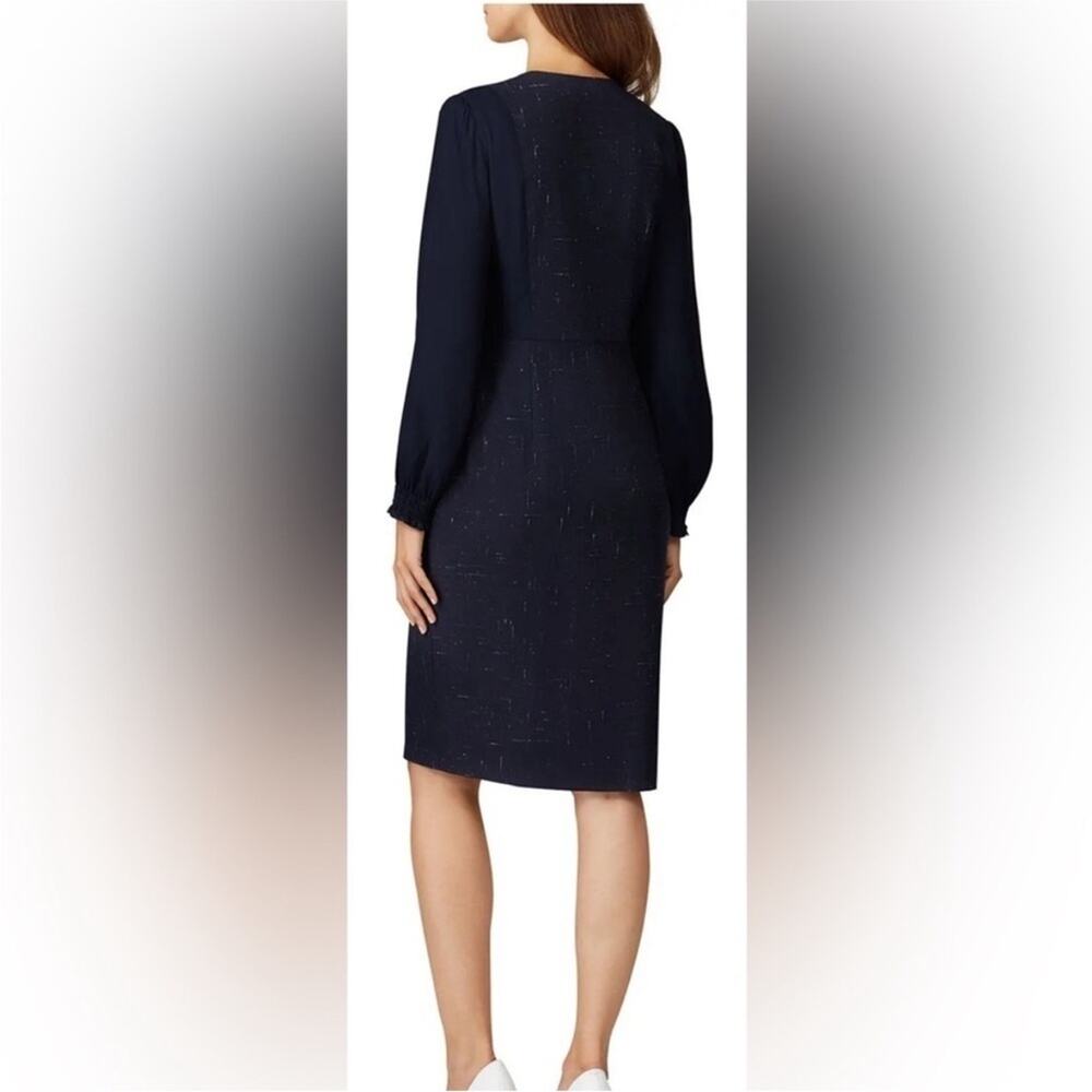 Rebecca Taylor Navy Cross Hatch Dress-Size 10 - Picture 2 of 7